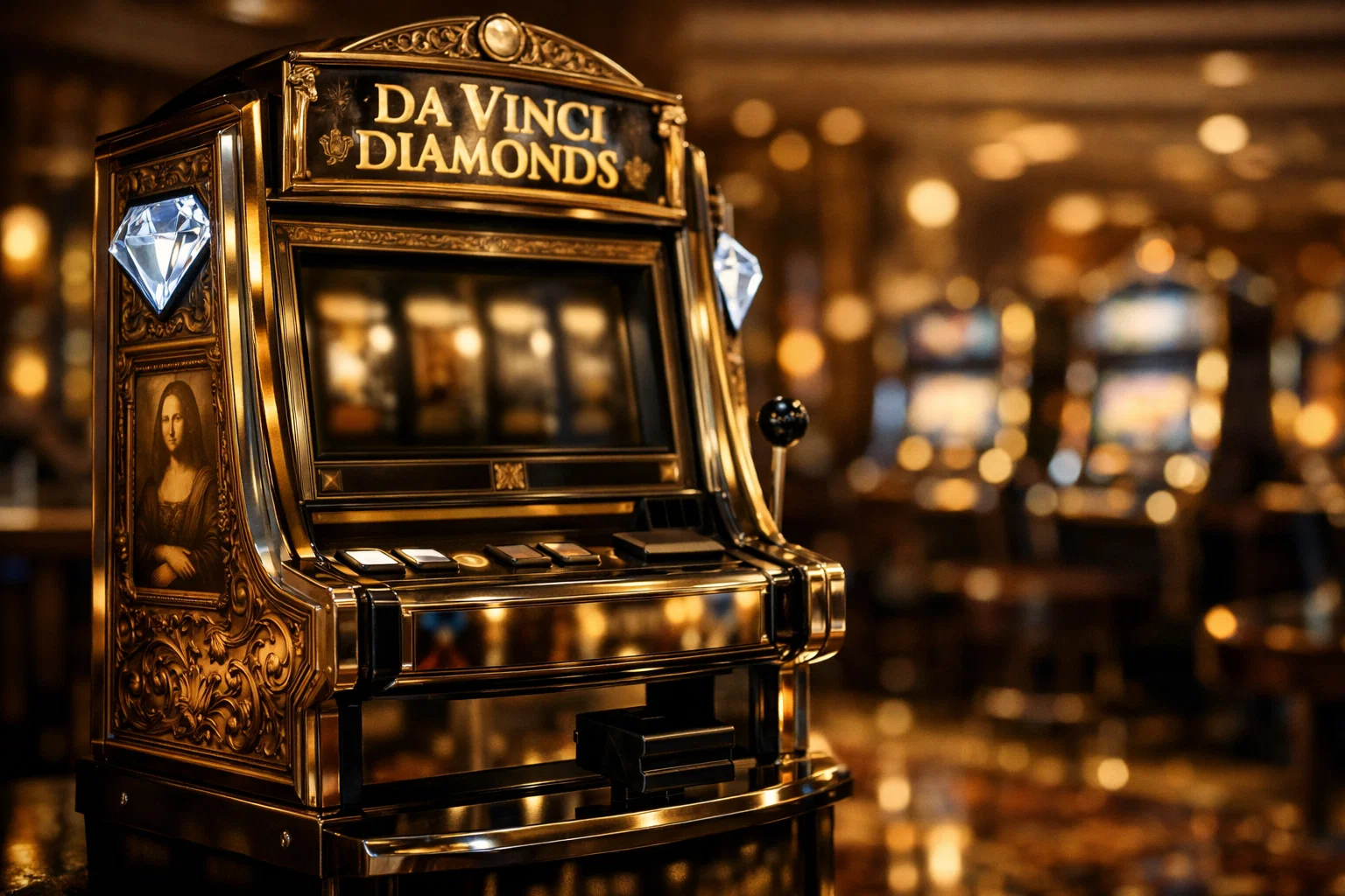Da Vinci Diamonds slot symbols and logo